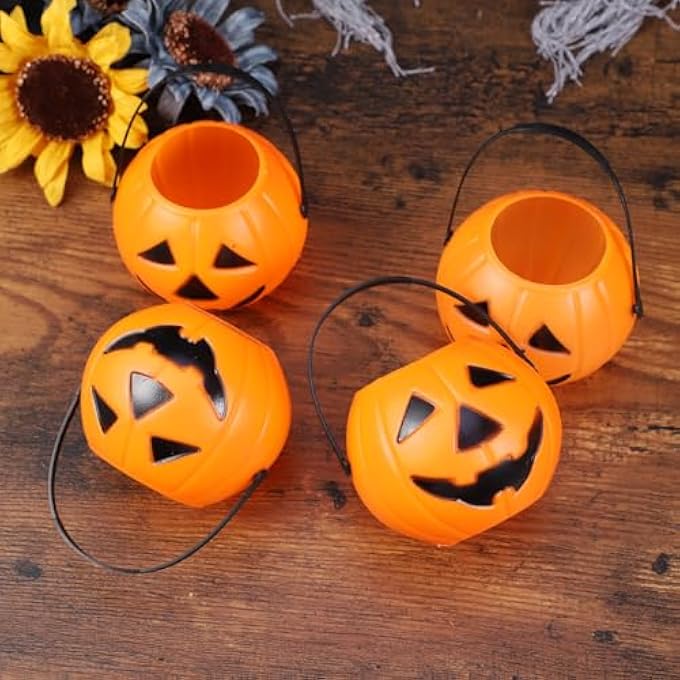 PUMPKIN BASKET PUMPKIN SHAPED BUCKET PUMPKIN CANDY HOLDER PUMPKIN BUCKET PUMPKIN CANDY BUCKET SWEET OR SOUR PORTABLE PUMPKIN BUCKET LARGE CANDY BUCKET HALLOWEEN CANDY - Image 5